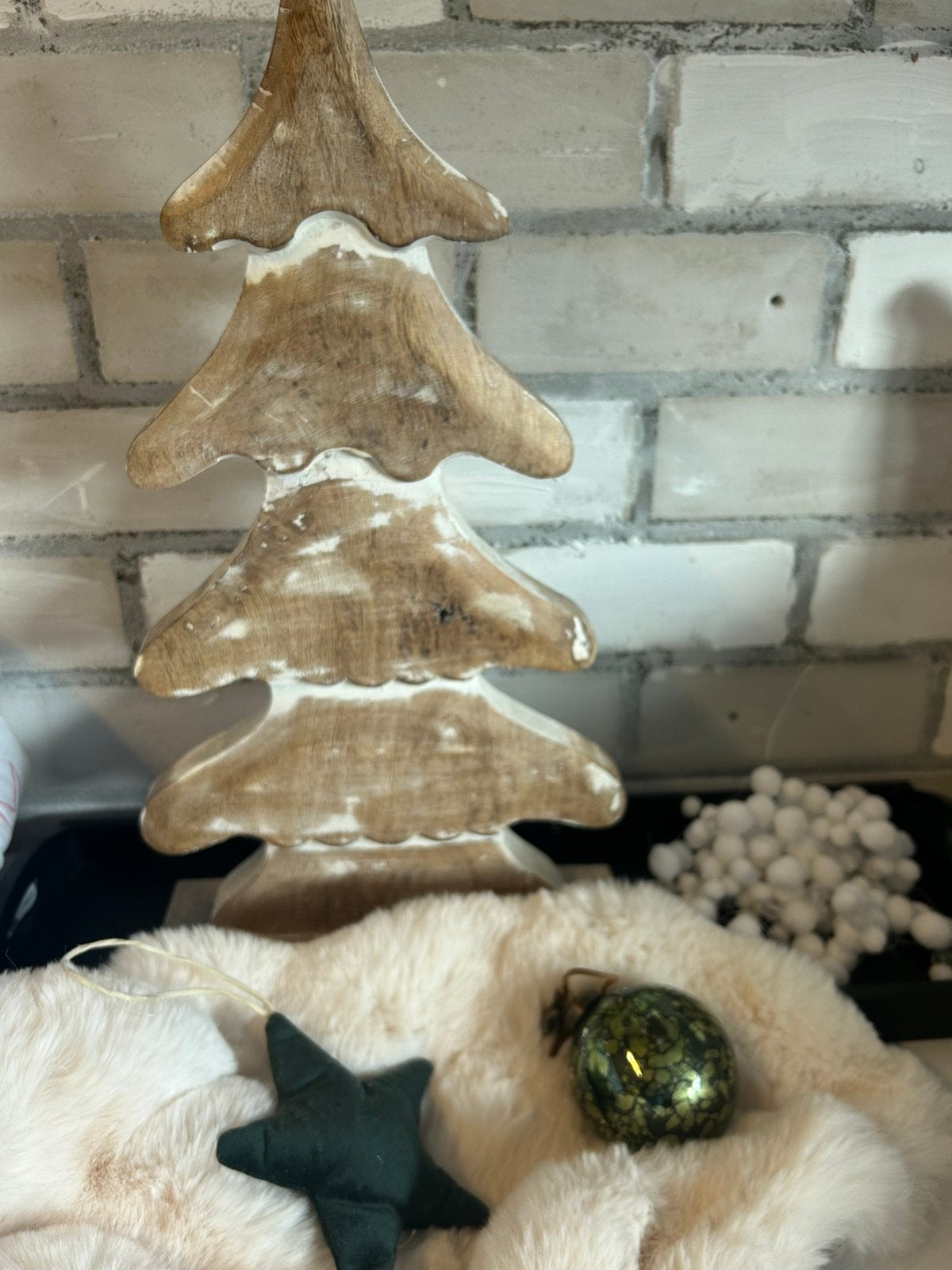 Hele mooi houten kerstboom echte blikvanger, Ophalen of Verzenden, Zo goed als nieuw