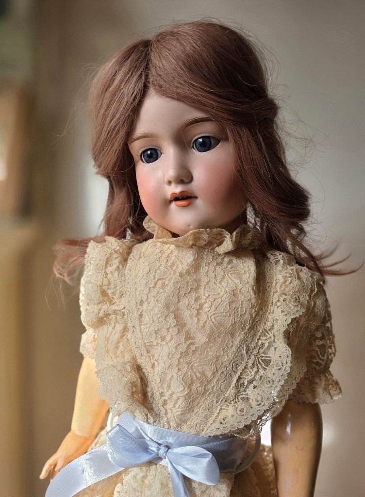 **KOOPJE** antieke pop ~ armand marseille 390, 75 cm, Ophalen of Verzenden, Gebruikt, Pop