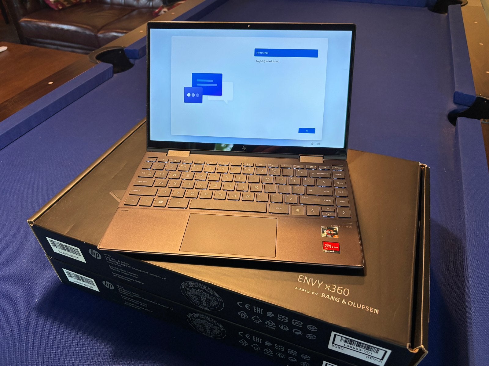 HP ENVY x360 13 touchscreen tablet laptop, Computers en Software, 256 GB, 2 tot 3 Ghz, Qwerty, 8 GB