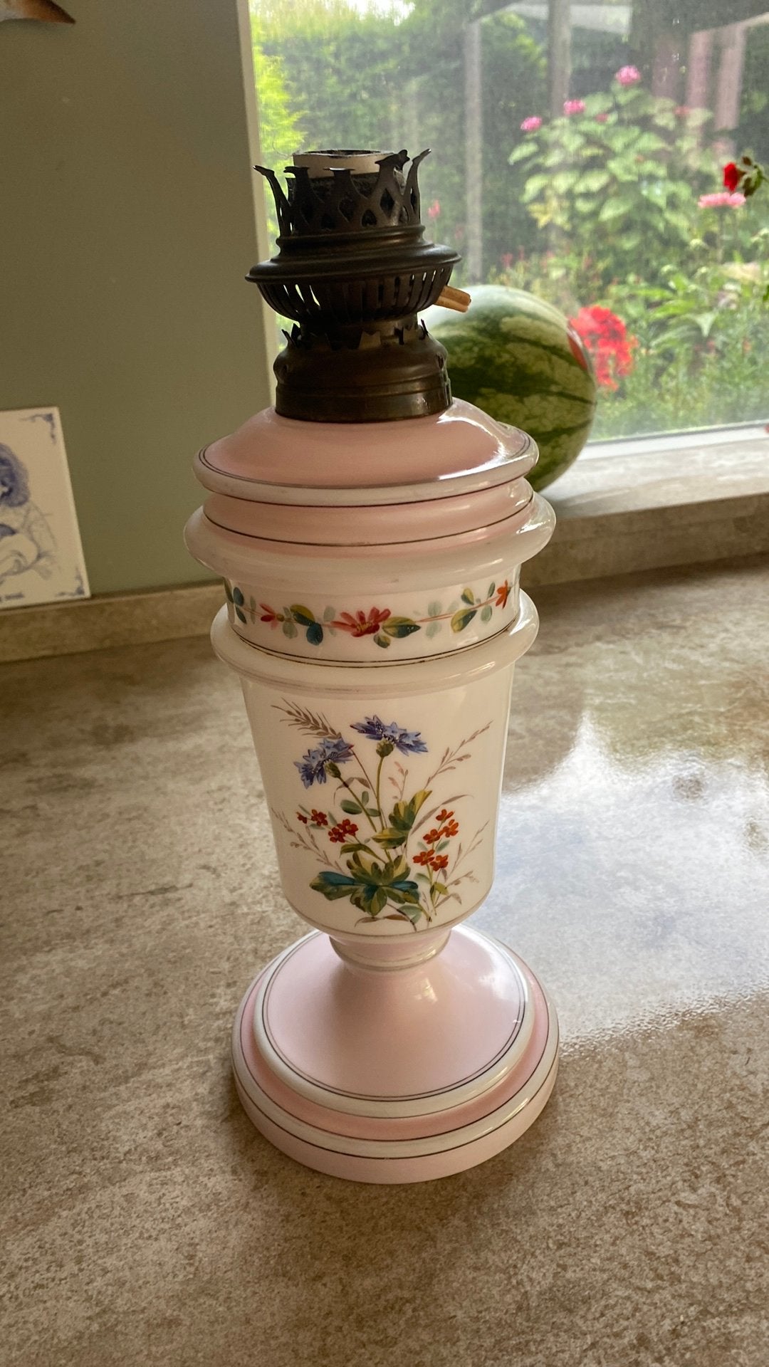 Oude olielamp, Ophalen