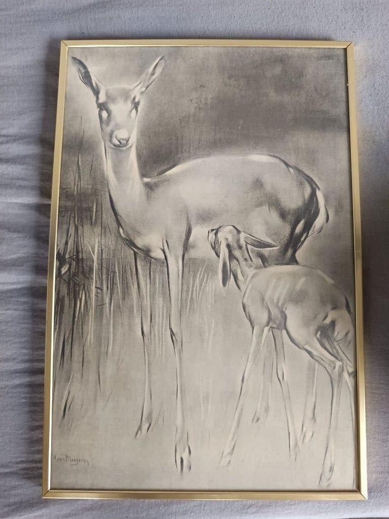 Een bekend werk van Han van Meegeren, Antiek en Kunst, Ingelijst, Ophalen, Dieren en Natuur, Lithografie