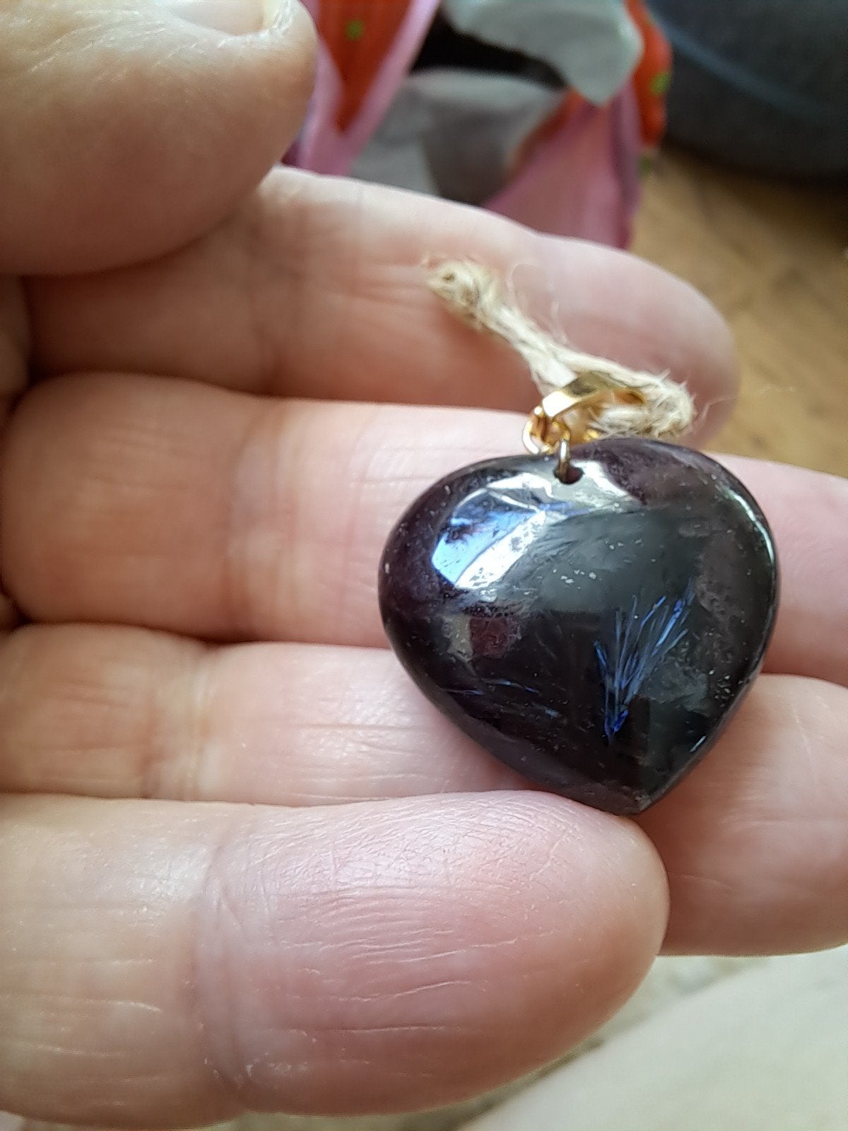 granaat  met blauwe glitter, Ophalen of Verzenden, Zilver
