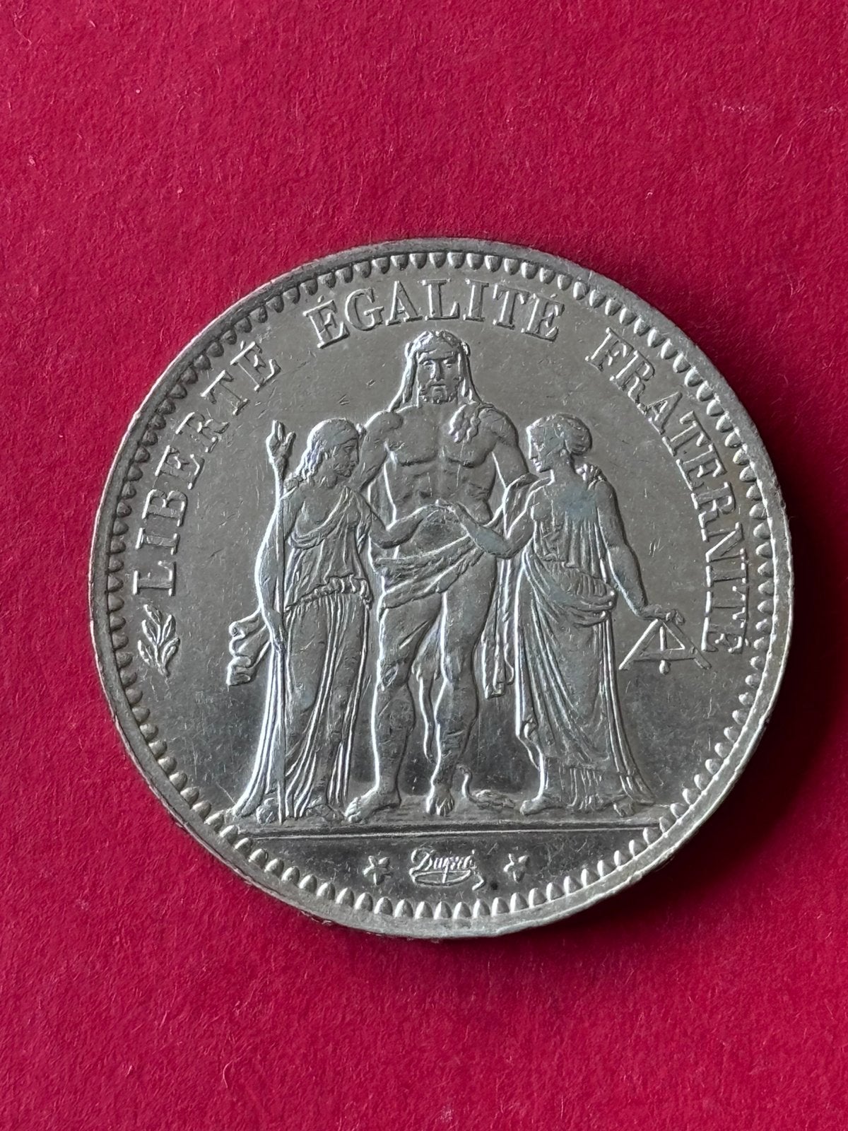 Frankrijk 5 Francs 1874 A Alm.unc 0,900 zilver 25.00grams, Verzenden, Frankrijk, Zilver