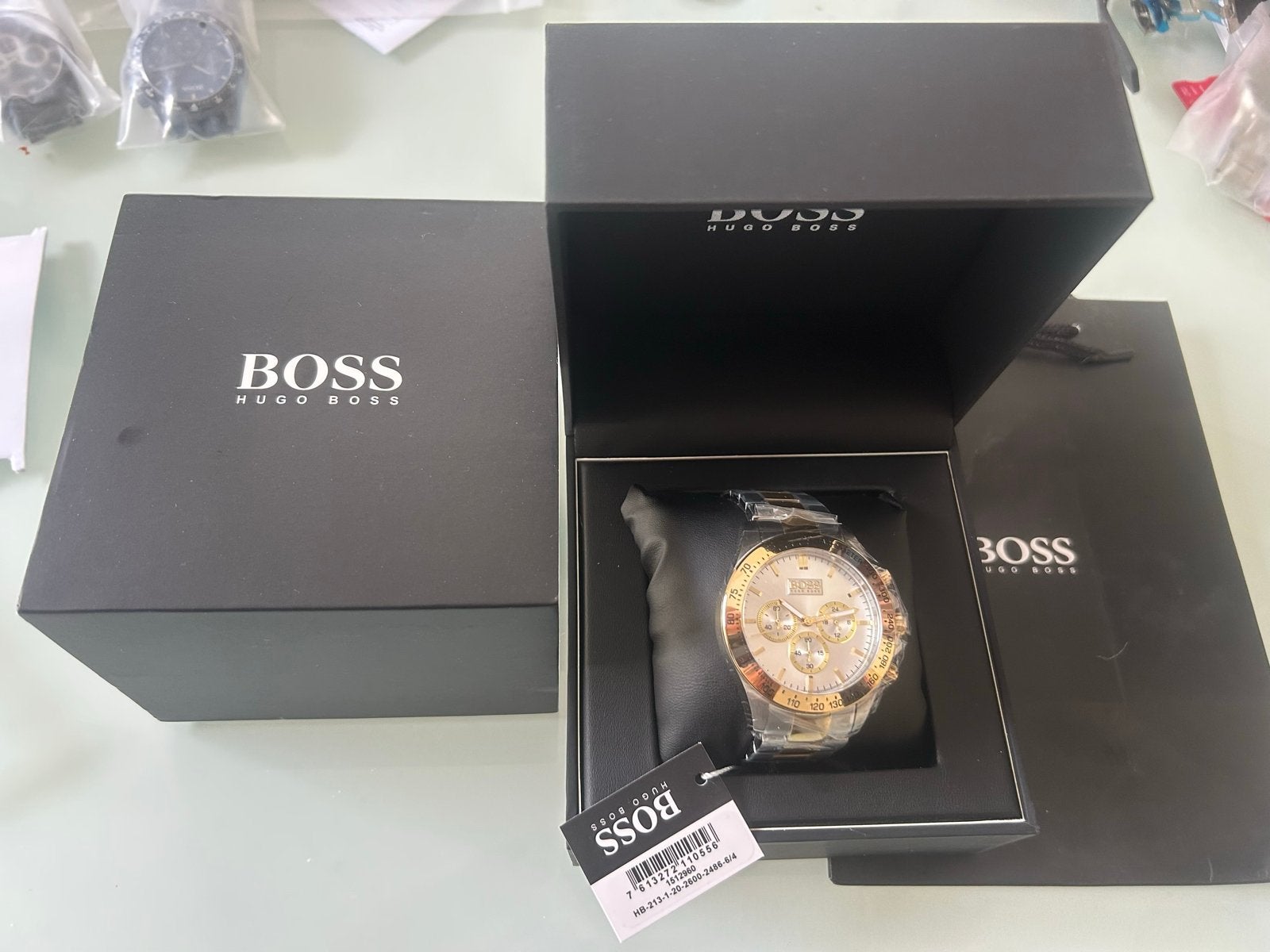 Super sale Hugo Boss Chronograaf Ref HB1512960 175 euro!!, Overige merken, Staal, Staal, Polshorloge