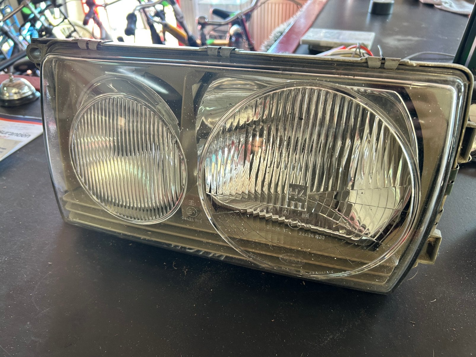 Mercedes-Benz W123 rechterkoplamp H4 Links, Ophalen, Gebruikt, Mercedes-Benz