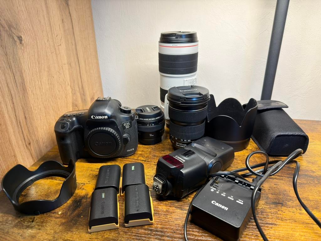 Canon camera 5D mark III EF 70-200mm 1:2.8 L is III USM EF, Ophalen of Verzenden, Zo goed als nieuw, Canon, Geen optische zoom
