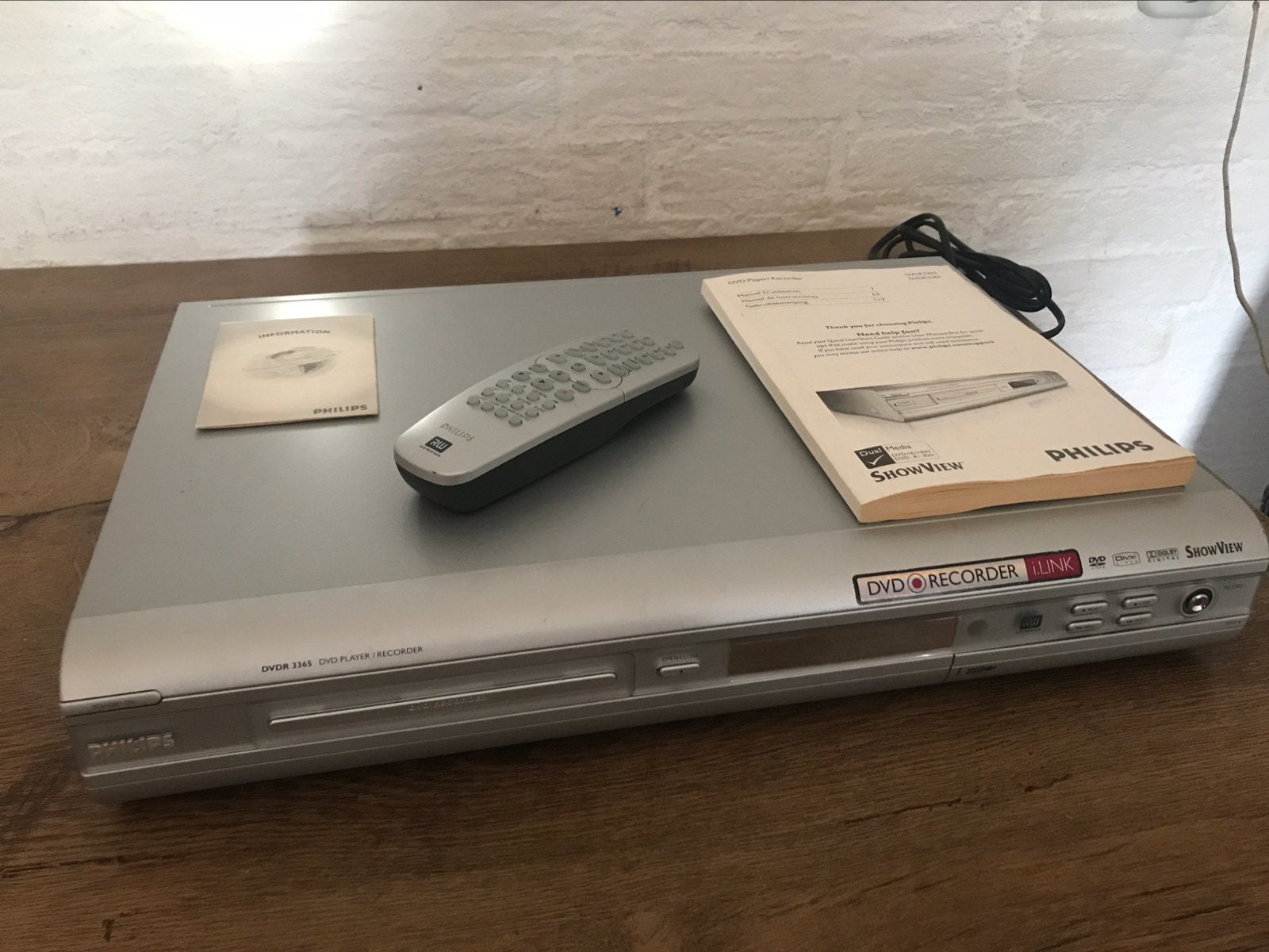 Philips DVD-R 3365 dvd speler recorder, Ophalen of Verzenden, Philips