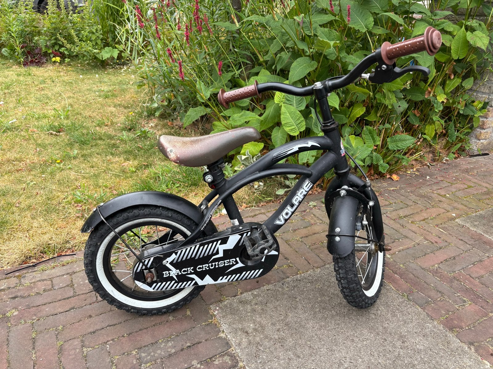 Volare Black Cruiser kinderfiets - 12 inch, Ophalen of Verzenden, Gebruikt, Terugtraprem, Minder dan 16 inch