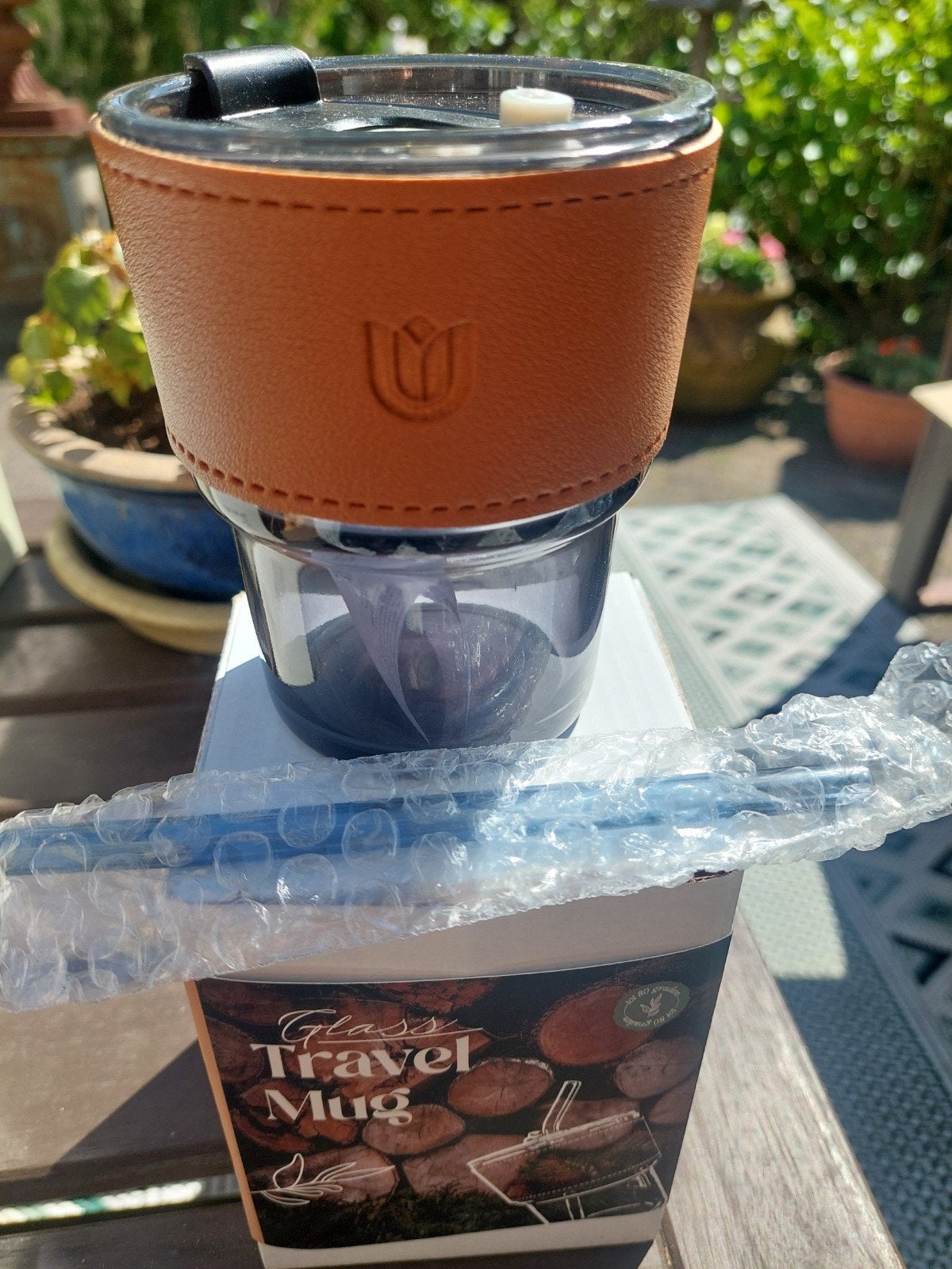 Glass travel mug / mok  / beker, Ophalen, Nieuw