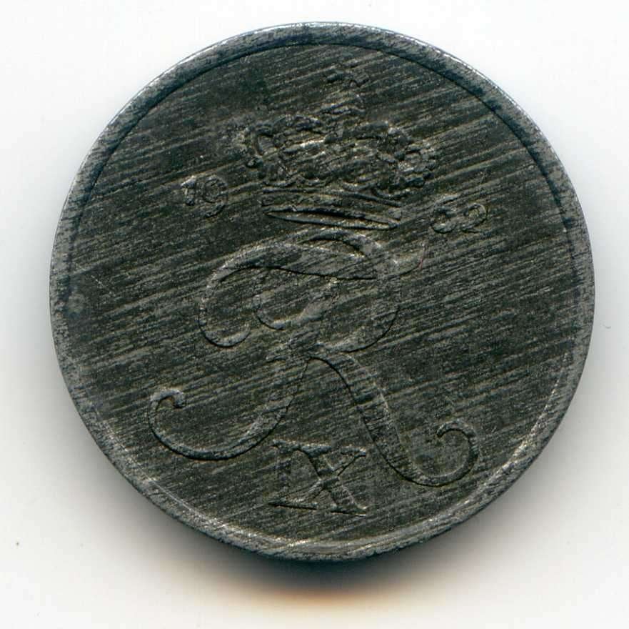 Denemarken 1 Ore 1962 Hogere 2 Jaartal, Ophalen of Verzenden, Overige landen