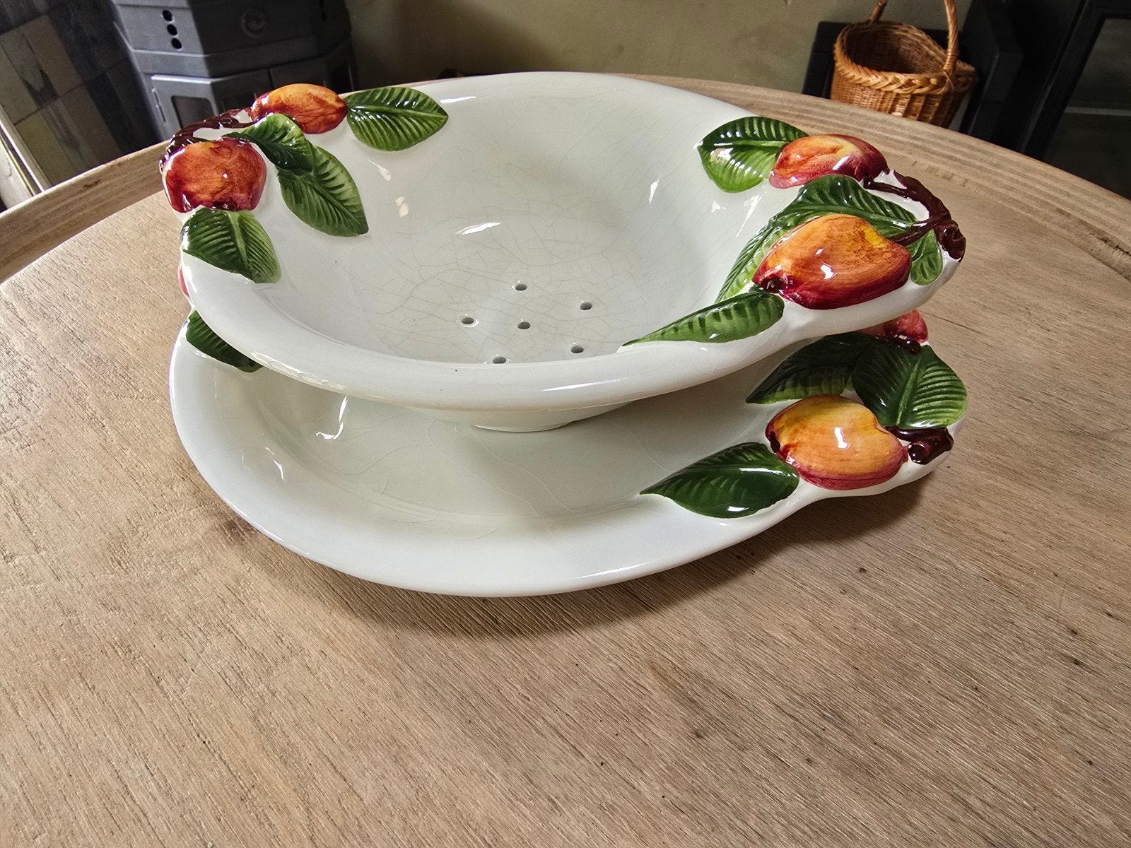 Vintage Bassano vergiet en schaal - Made in Italy, Verzenden, Overige stijlen, Schaal of Schalen