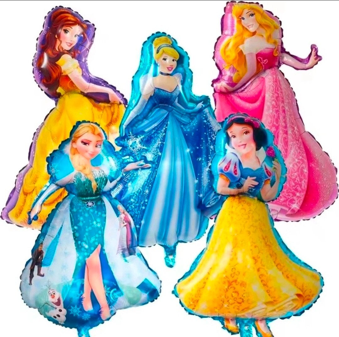 Princessen * set van 5 folie ballonnen, Hobby en Vrije tijd, Feestartikelen, Ophalen of Verzenden, Nieuw, Versiering, Verjaardag