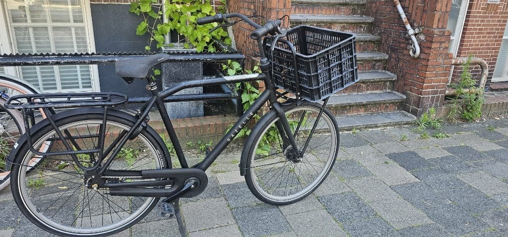 Gazelle Heavy Duty fiets met fietsbak uit 2021, Fietsen en Brommers, Fietsen | Heren | Herenfietsen, Ophalen, Gebruikt, Velgrem