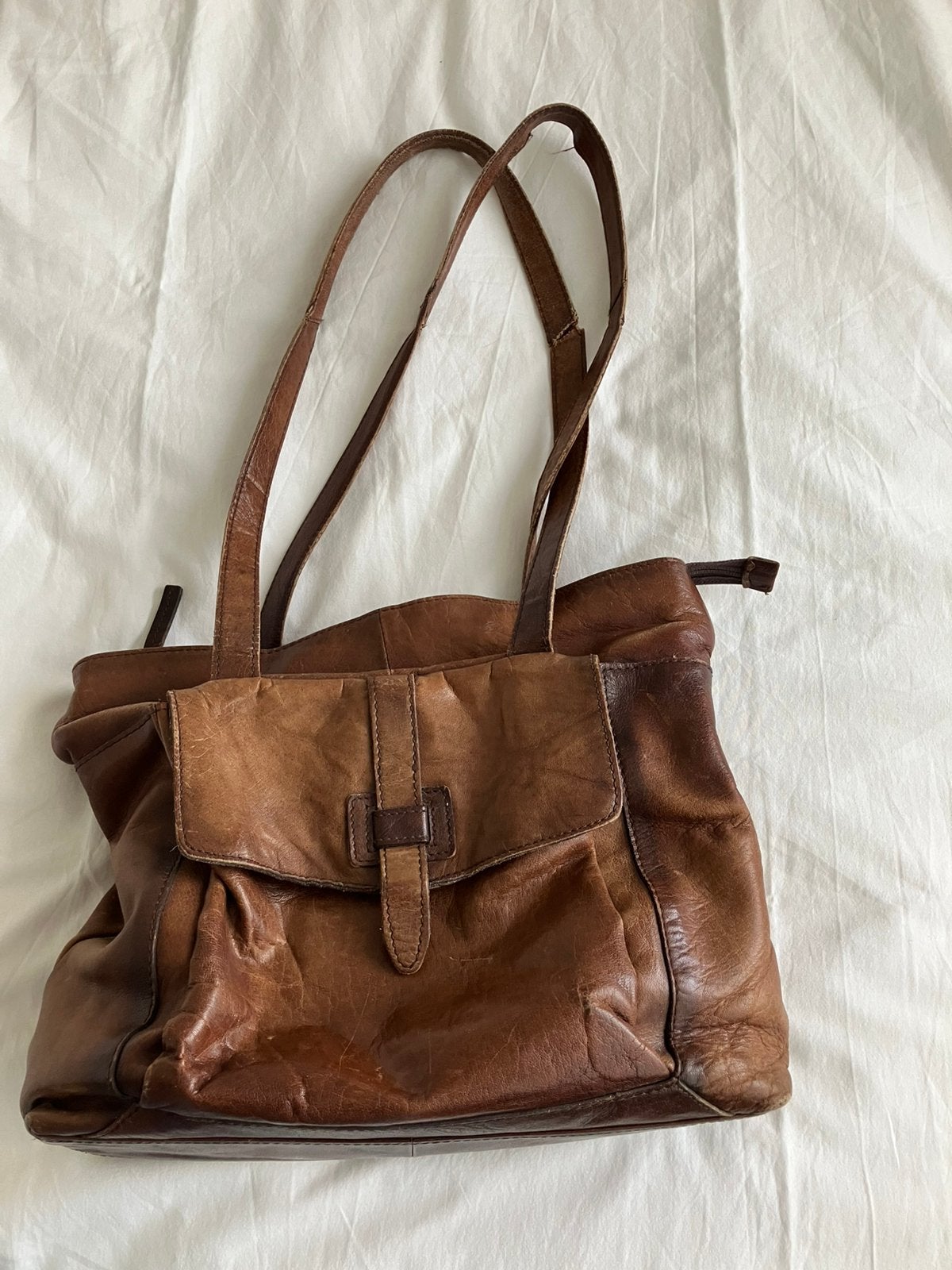 Lederen bruine tas Spikes and Sparrow, Ophalen, Zo goed als nieuw, Bruin, Handtas
