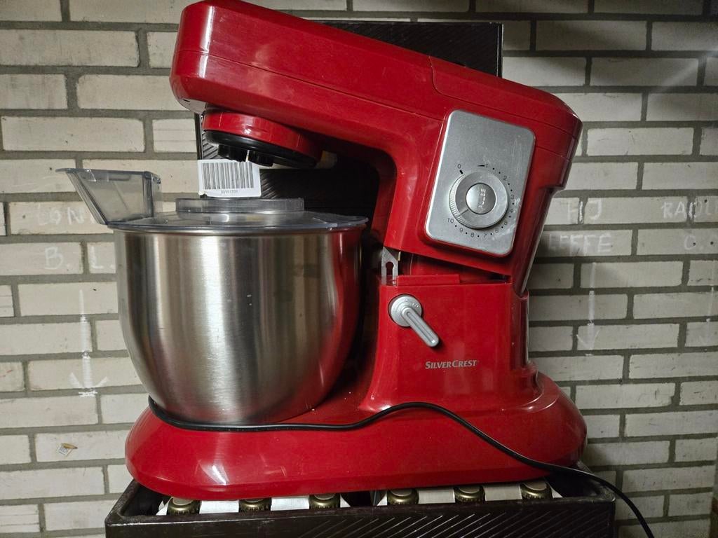 SilverCrest Keukenmachine Rood - Krachtig en Veelzijdig, Witgoed en Apparatuur, Keukenmixers, Ophalen, Gebruikt, Vaatwasserbestendig