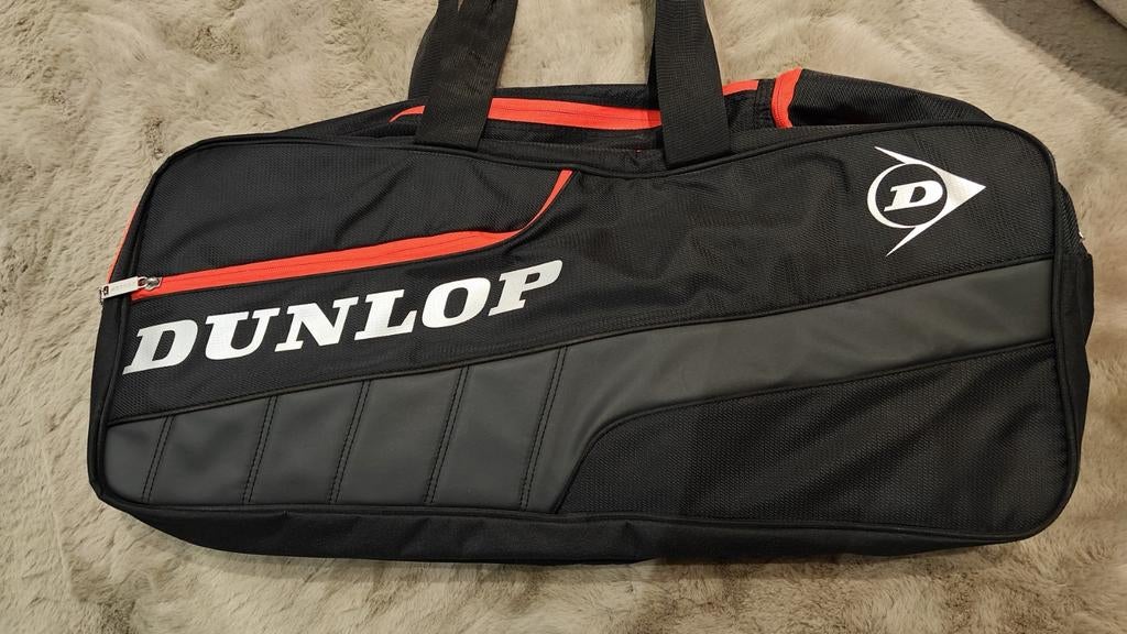 Dunlop badminton / tennis tas zwart Nieuwstaat, Sport en Fitness, Badminton, Ophalen, Zo goed als nieuw, Tas