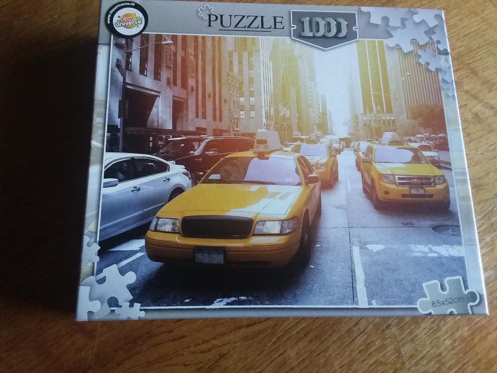 puzzel van auto's in New York 1000 stukjes, Ophalen, 500 t/m 1500 stukjes, Zo goed als nieuw
