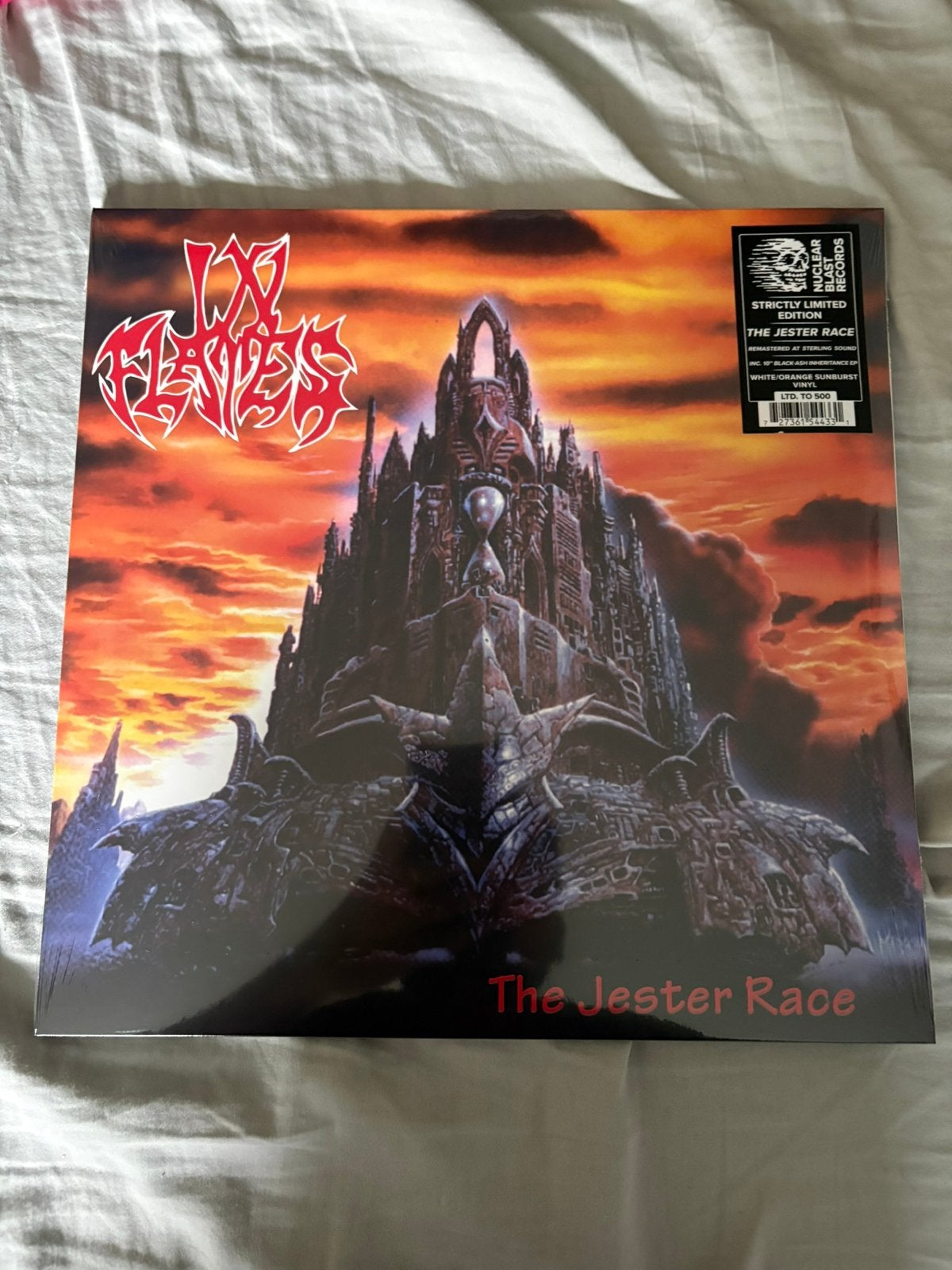 In Flames – The Jester Race – white/orange sunburst w/ EP, Cd's en Dvd's, Vinyl | Hardrock en Metal, Ophalen of Verzenden, Nieuw in verpakking