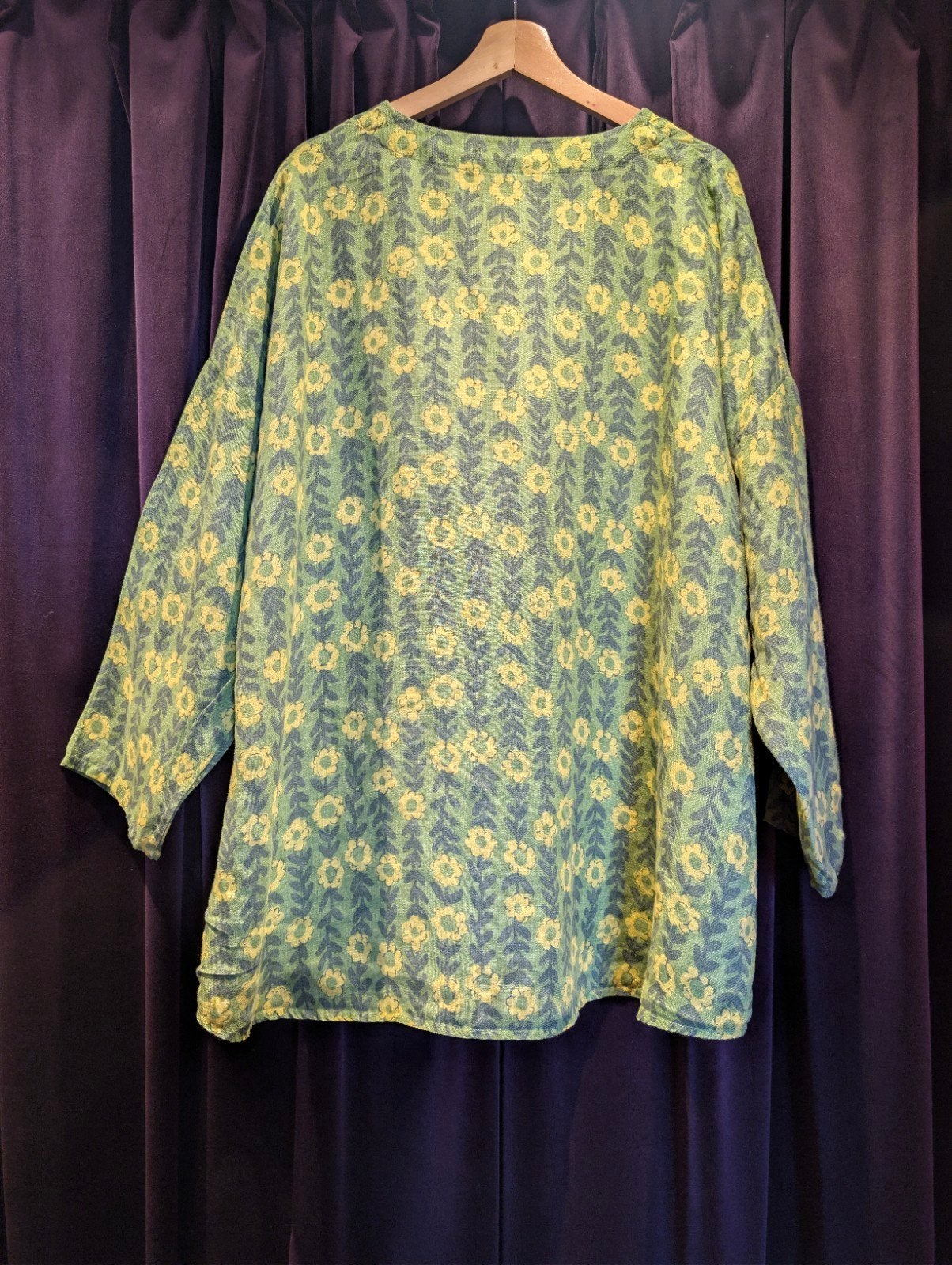 Gudrun Sjoden linnen tuniek, V-hals, halflange mouwen, XL, Gudrun Sjoden, Verzenden, Zo goed als nieuw