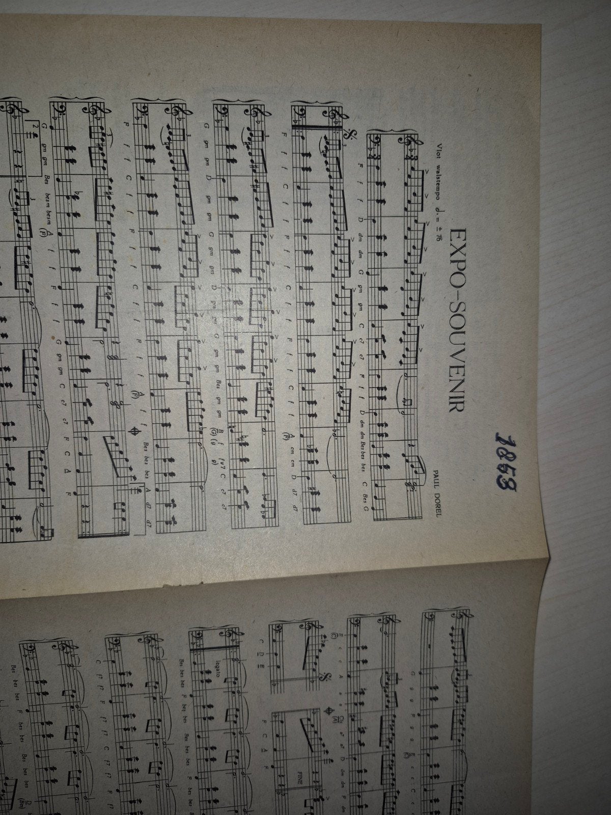 Expo-Souvenir - Vlot walstempo - Paul Dorel - 1853, Gebruikt, Klassiek, Ophalen of Verzenden, Artiest of Componist
