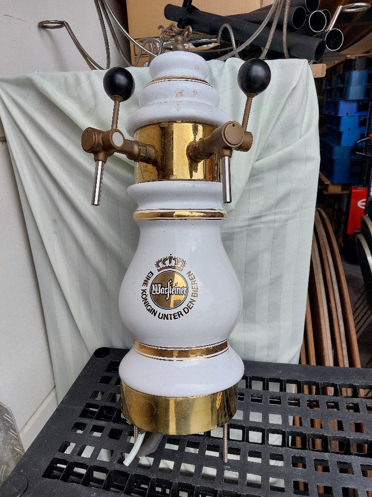 Warsteiner Porseleinen Biertap – 2 Kranen, Ophalen, Gebruikt, Overige merken