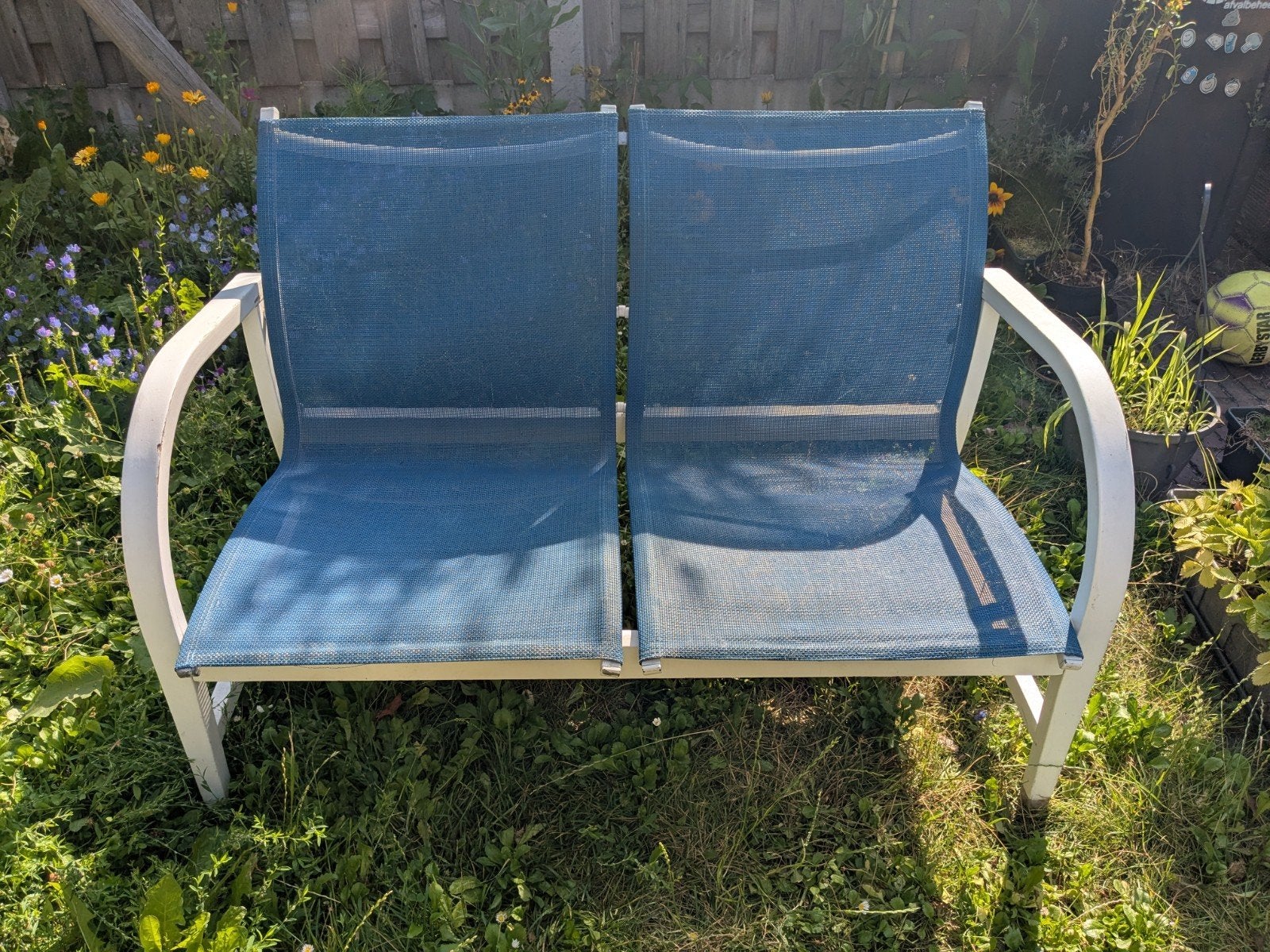 Inside Out tuinbank 115cm breed - super licht, Ophalen, Gebruikt, Hout