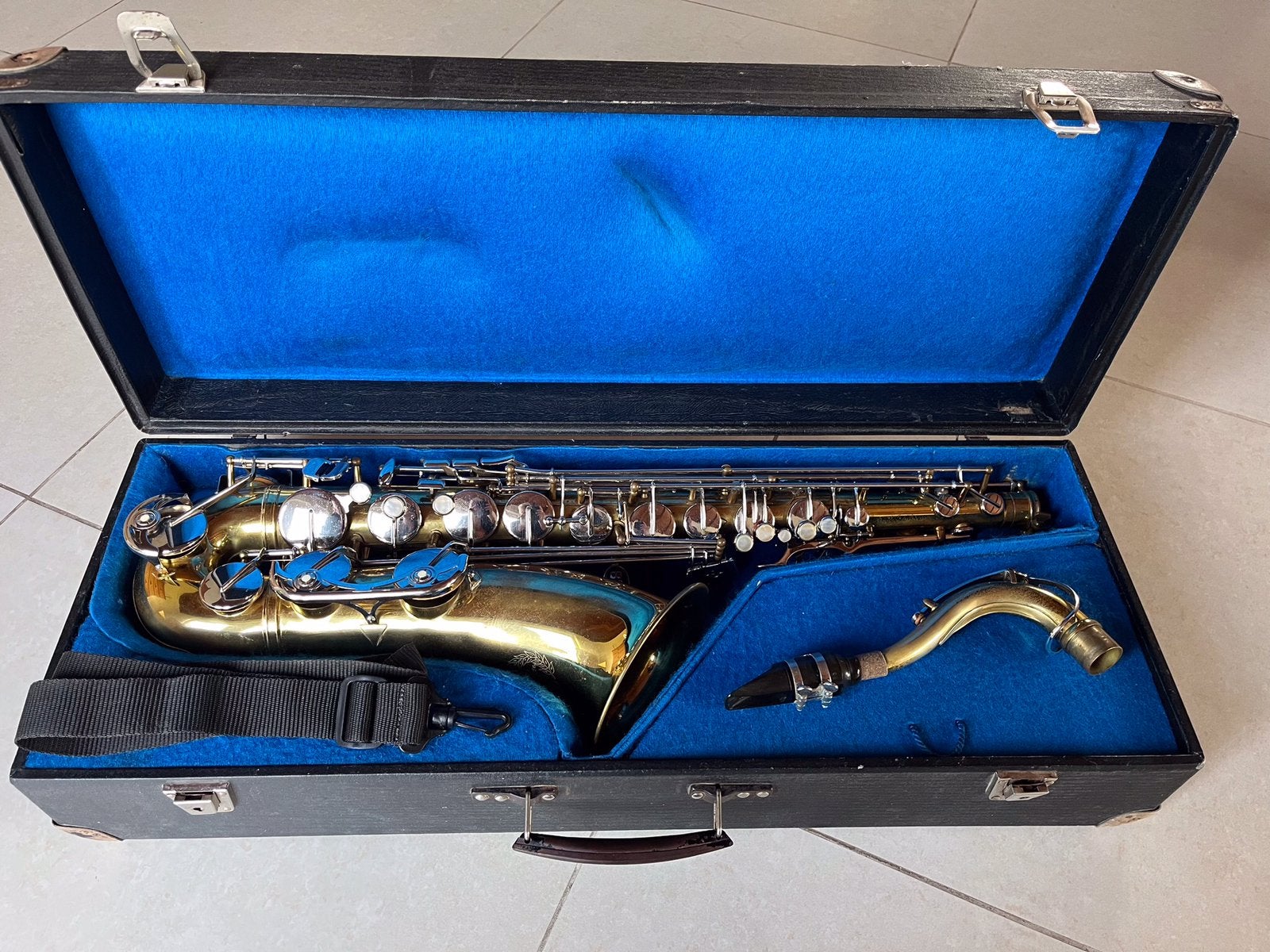 tenorsaxofoon B&S   bluelabel, Muziek en Instrumenten, Ophalen of Verzenden, Gebruikt, Tenor, Met koffer