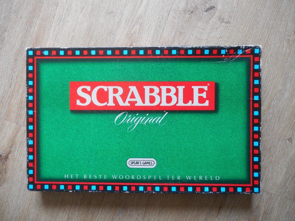 Scrabble groene doos, Ophalen, Gebruikt