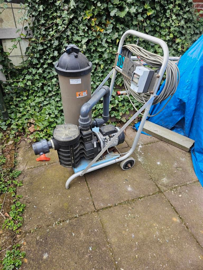 Zwembad zandfilterpomp met kar - Gebruikt, Ophalen, Gebruikt, Zwembadpomp