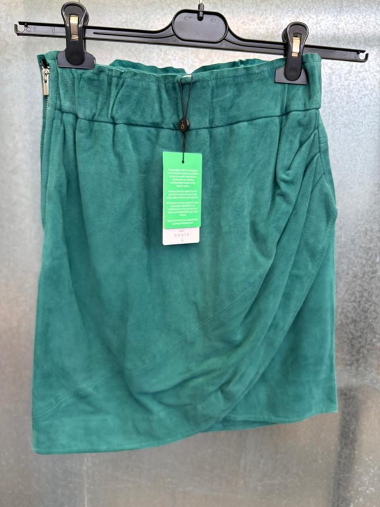 Leren rok leather dante6 dante 6 skirt 1 €280, Kleding | Dames, Rokken, Ophalen of Verzenden, Zo goed als nieuw, Groen, Boven de knie