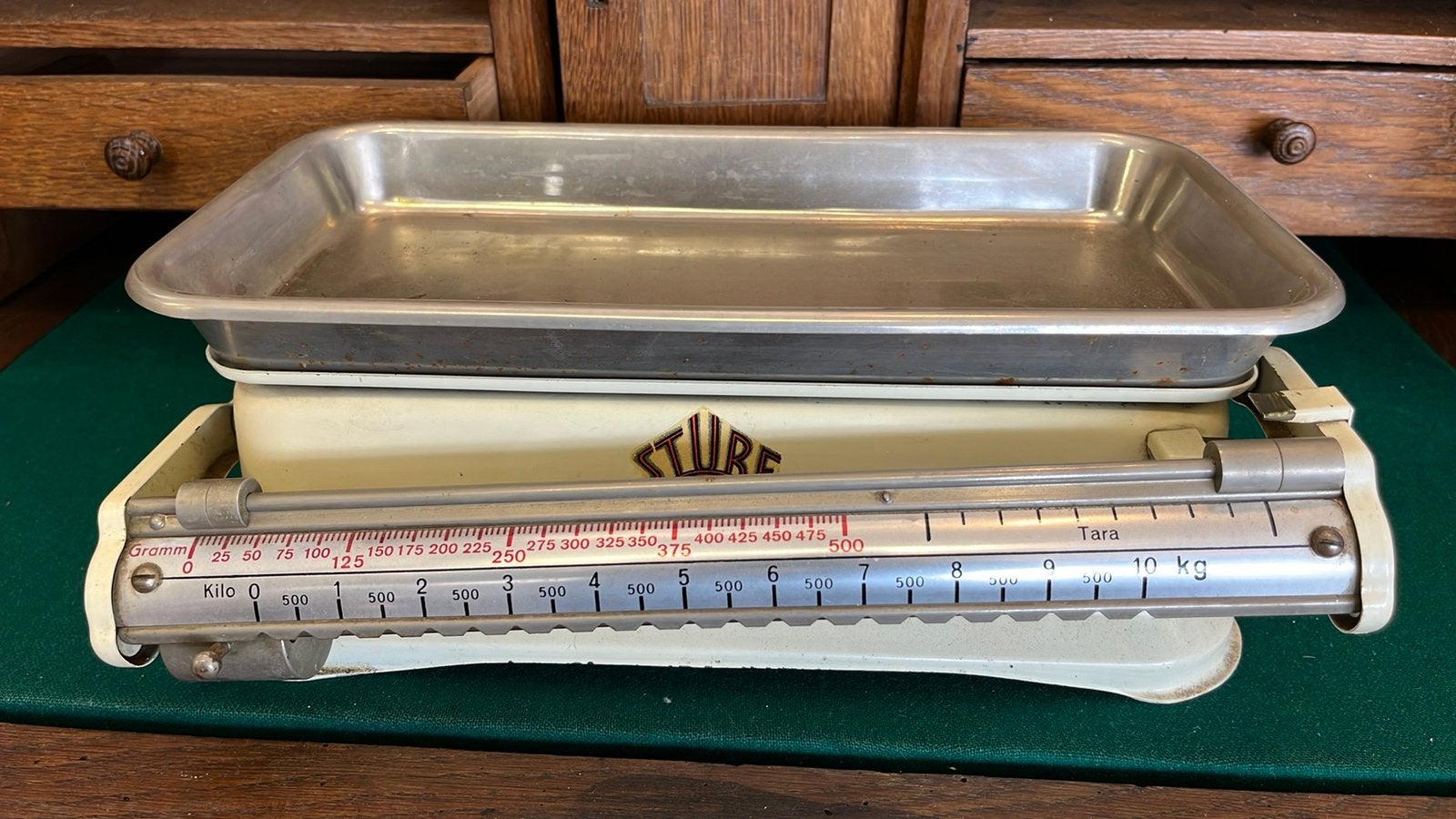 Vintage metalen Stube weegschaal, Ophalen of Verzenden
