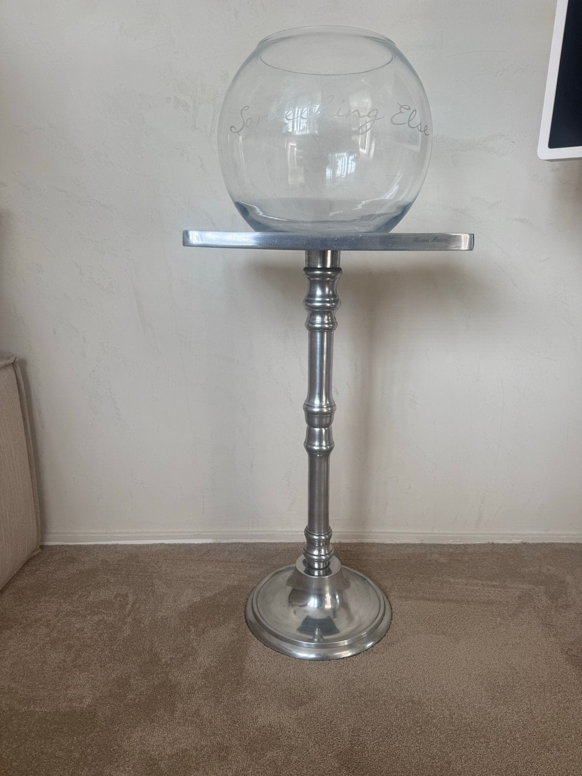Riviera Maison Bijzettafel met Vaas, Gebruikt, Ophalen of Verzenden, Landelijk, Metaal