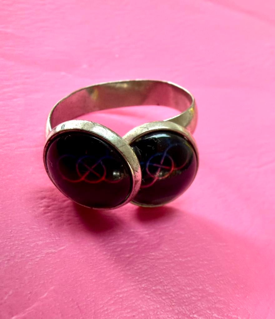Bi Pride Ring – Draag je trots elke dag!, Met kristal, Gebruikt, Overige kleuren, IJzer of Staal