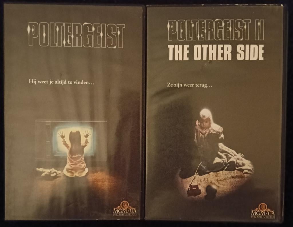 Poltergeist 1 t/m 3 & The Legacy vhs, Cd's en Dvd's, Vanaf 16 jaar, Ophalen of Verzenden, Zo goed als nieuw, Horror