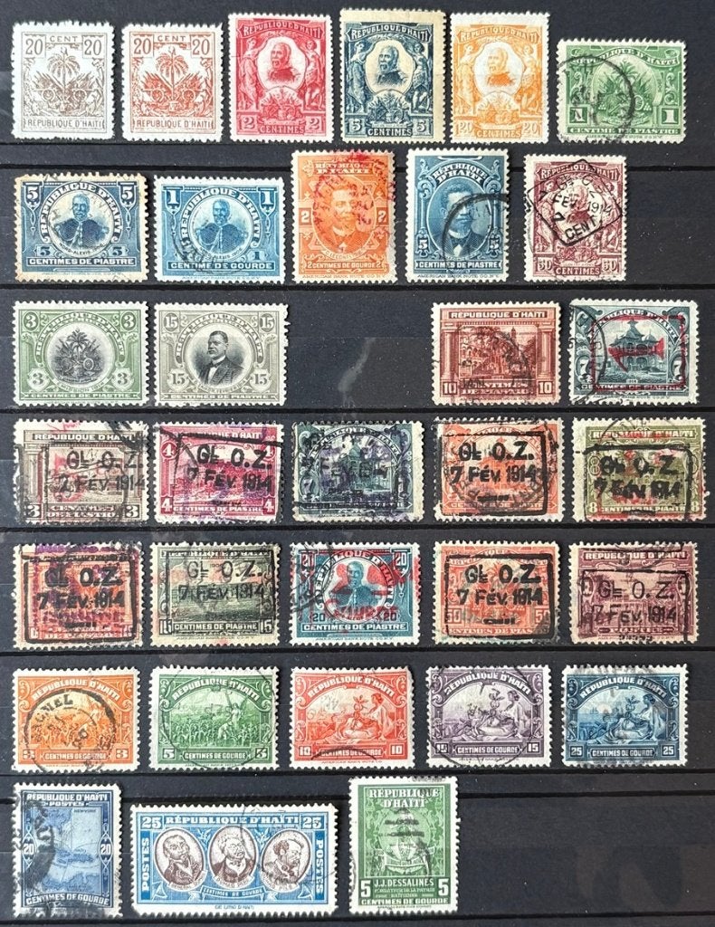 Selectie republiek HAÏTI klassiek 1893 - 1947.  Bieden vanaf, Verzenden, Gestempeld, Midden-Amerika