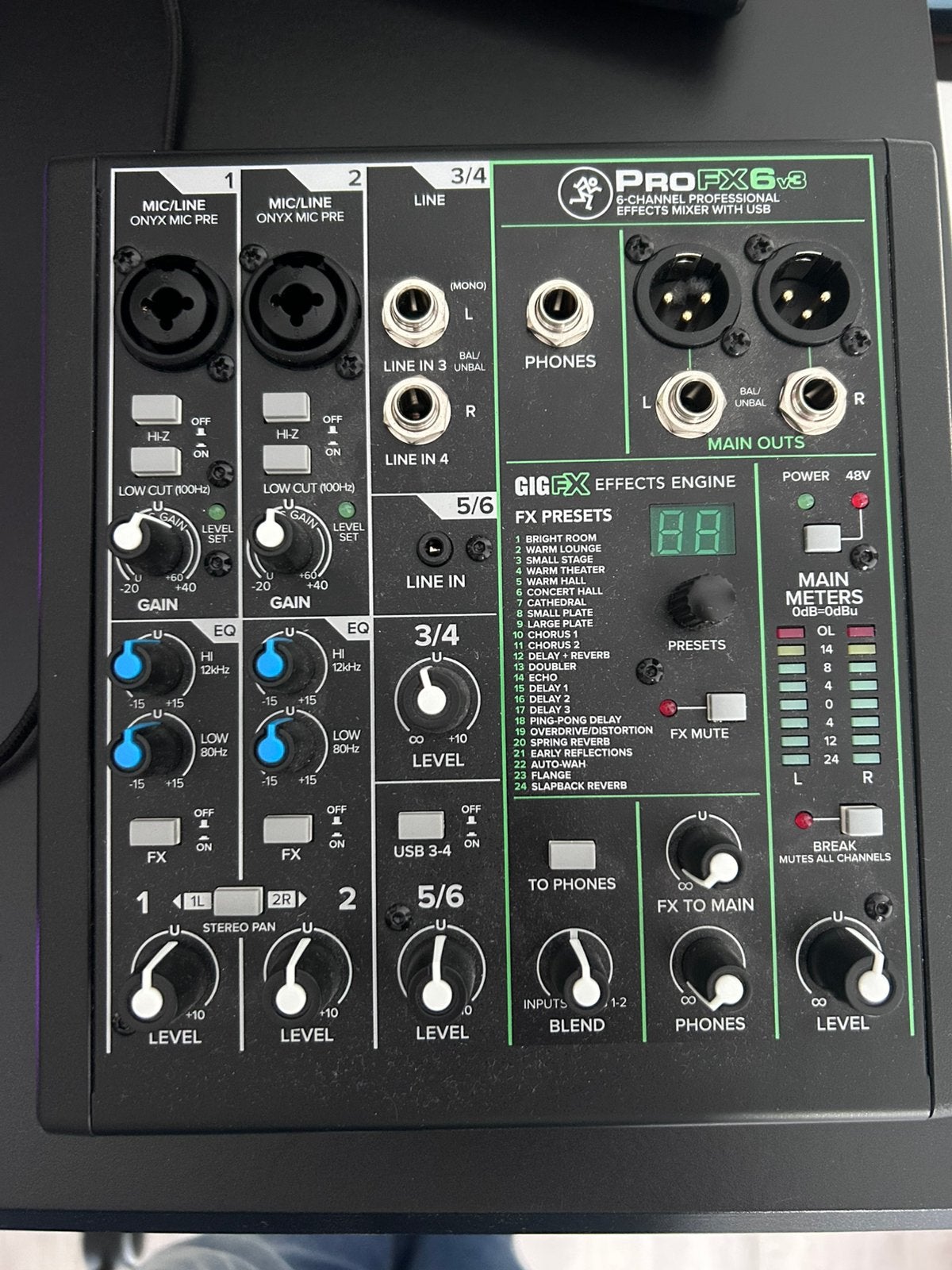 Mackie ProFX6v3 FX-mixer met USB-interface, Ophalen of Verzenden, Zo goed als nieuw