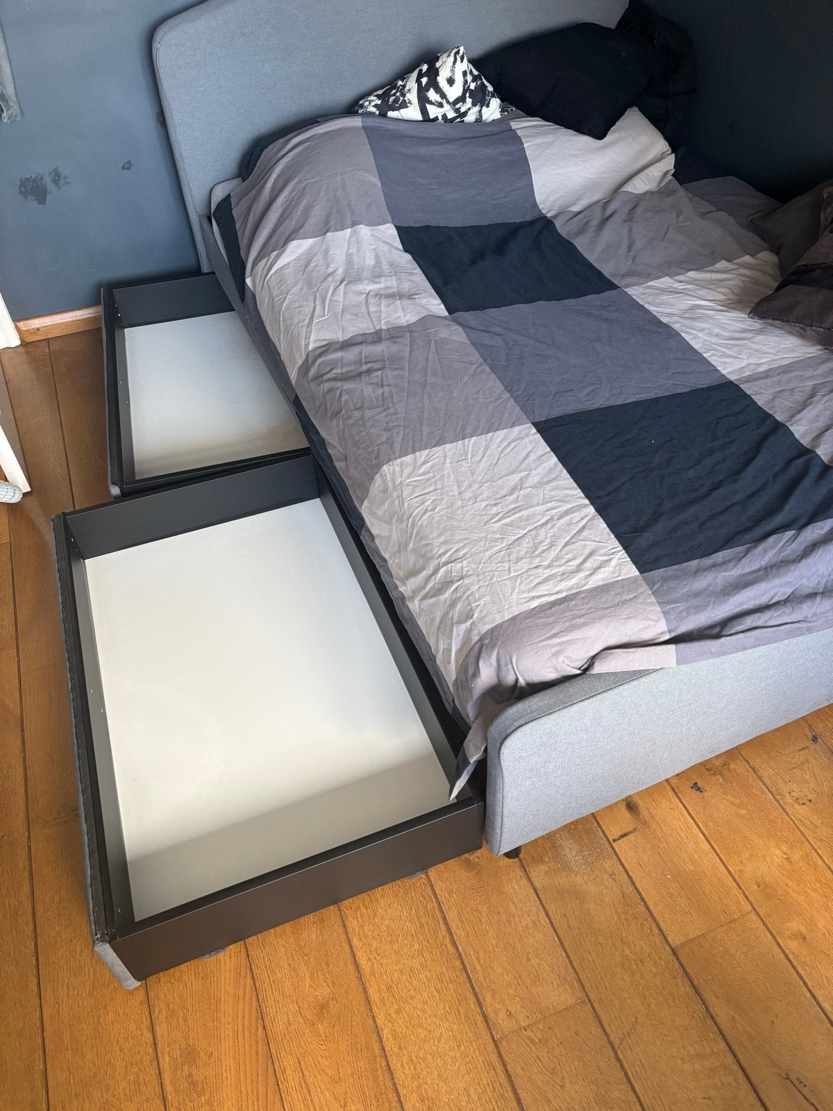 IKEA Hauga bed 140x200 met 2 opberglades, Ophalen, Gebruikt, Tweepersoons, 140 cm