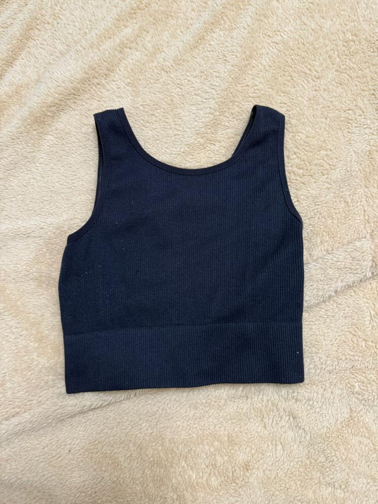 Navy blue sport topje, Kleding | Dames, Sportkleding, Ophalen, Zo goed als nieuw, Blauw, Fitness of Aerobics