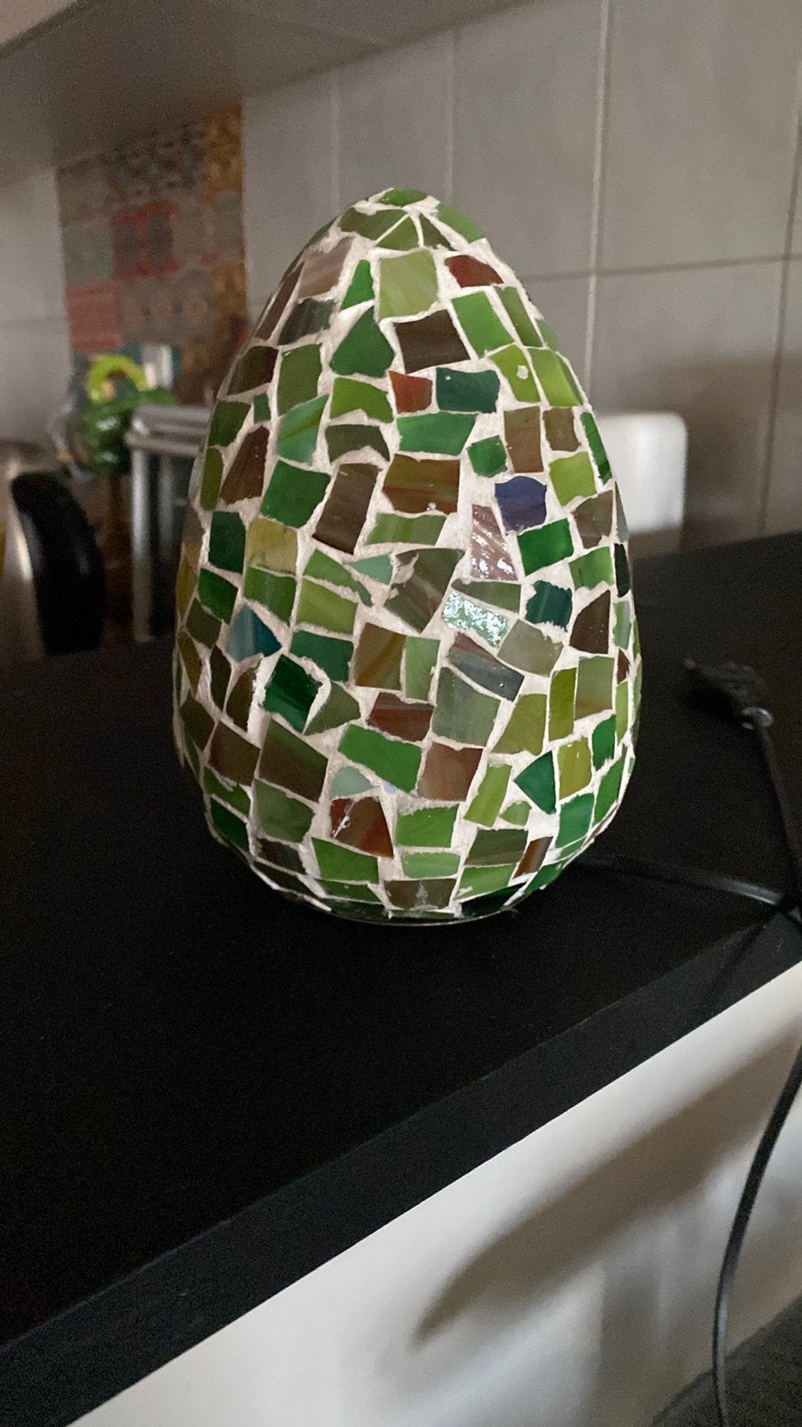 Ei mozaïk lamp kleur, Huis en Inrichting, Ophalen of Verzenden, Zo goed als nieuw