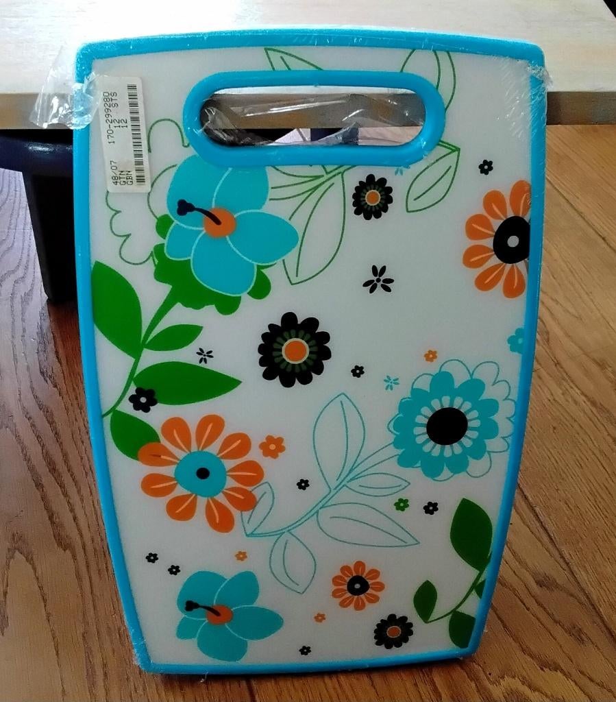 Superleuke snijplank met bloemen erop (nieuw in folie), Snij-/serveerplank, Ophalen of Verzenden, Nieuw, Kunststof