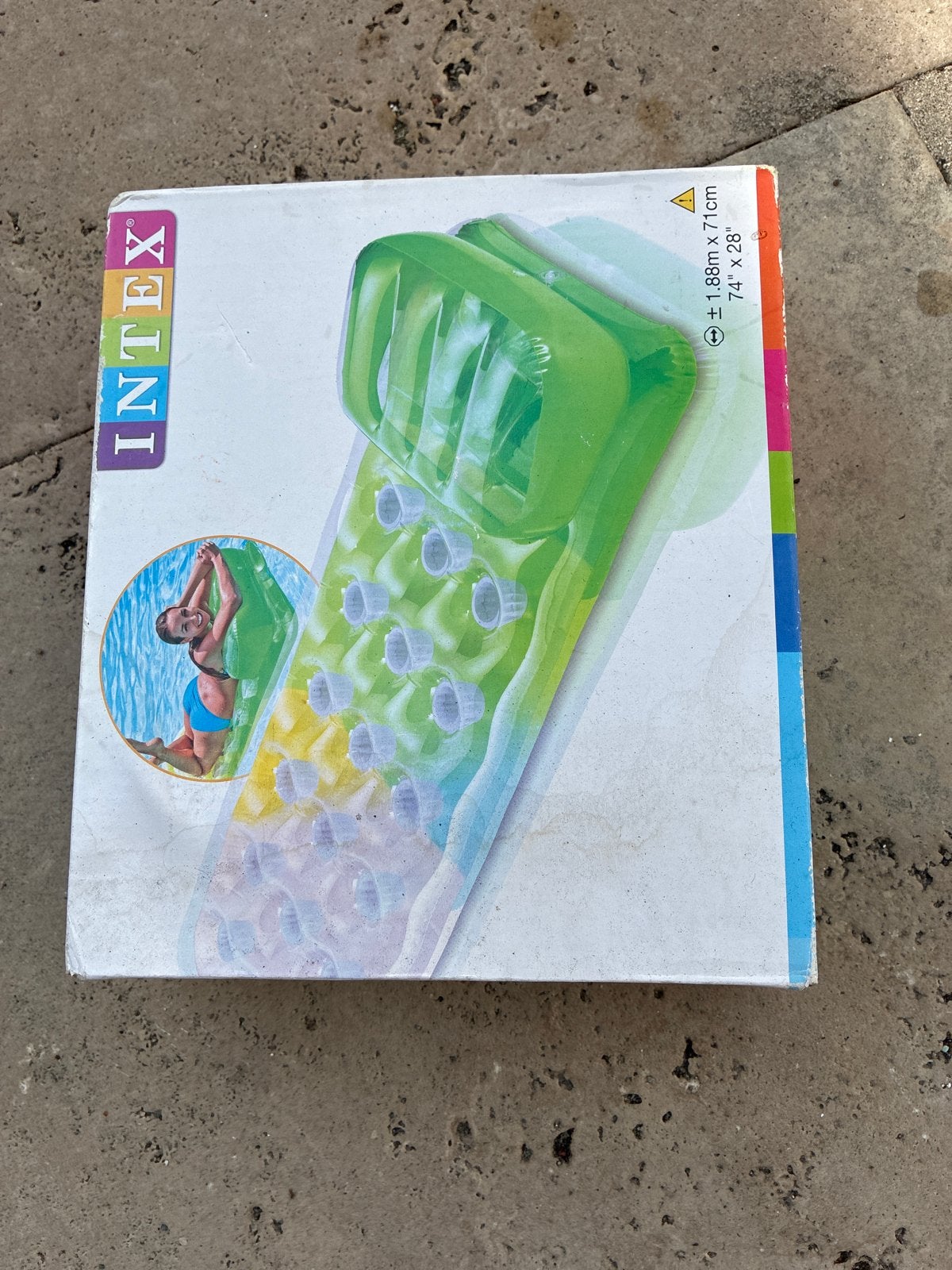 Intex 18-Pocket Luchtbed - Groen/Transparant, Ophalen, Minder dan 80 cm, Overige typen, Nieuw