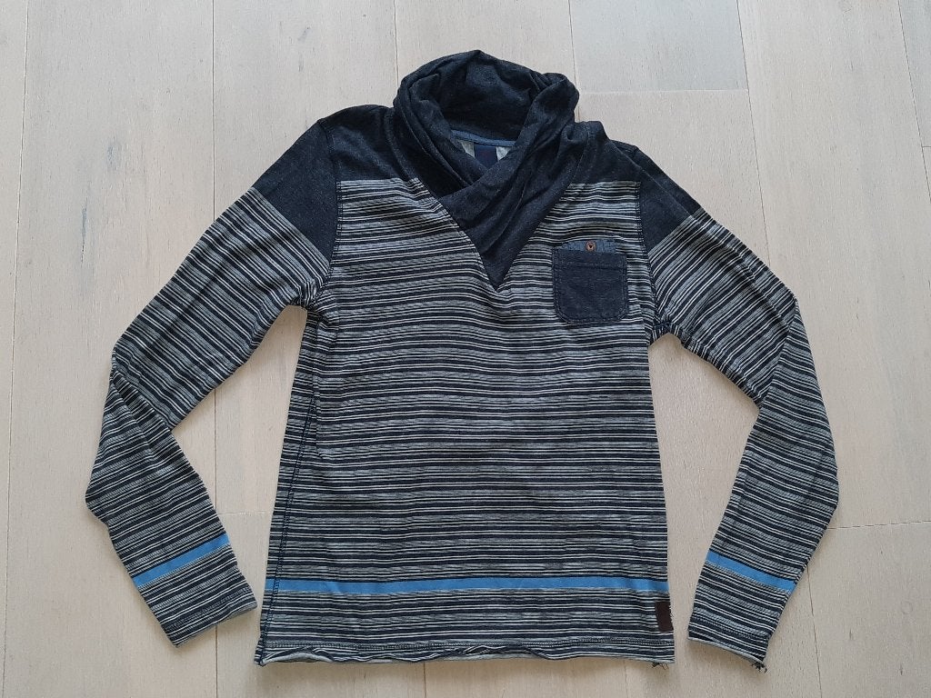 Revelation donkerblauw gestreepte longsleeve maat XS, Blauw, Ophalen of Verzenden, Zo goed als nieuw, Revelation