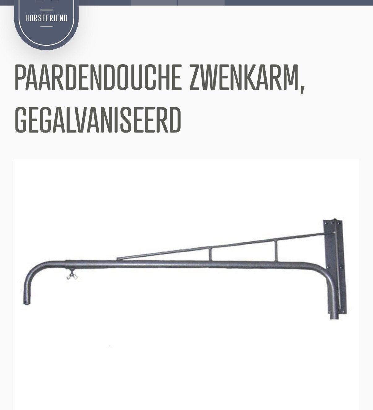 zwenkarm paardendouche gegalvaniseerd, Ophalen, Nieuw
