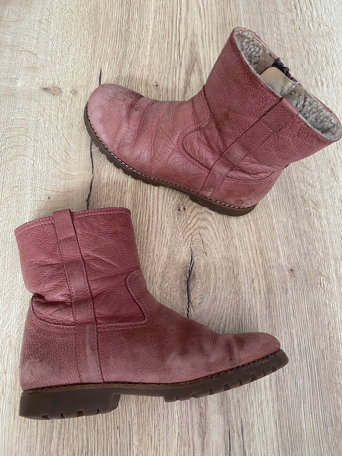 Béberlis leren enkellaarsjes maat 32 – roze – gevoerd, Gebruikt, Meisje, Ophalen of Verzenden, Laarzen