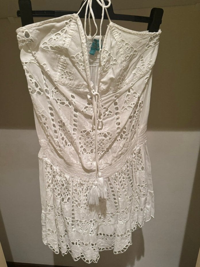 ANTICA SARTORIA • Ibiza Boho | broderie jurk | tuniek - L, Wit, Maat 42/44 (L), Nieuw, Ophalen of Verzenden