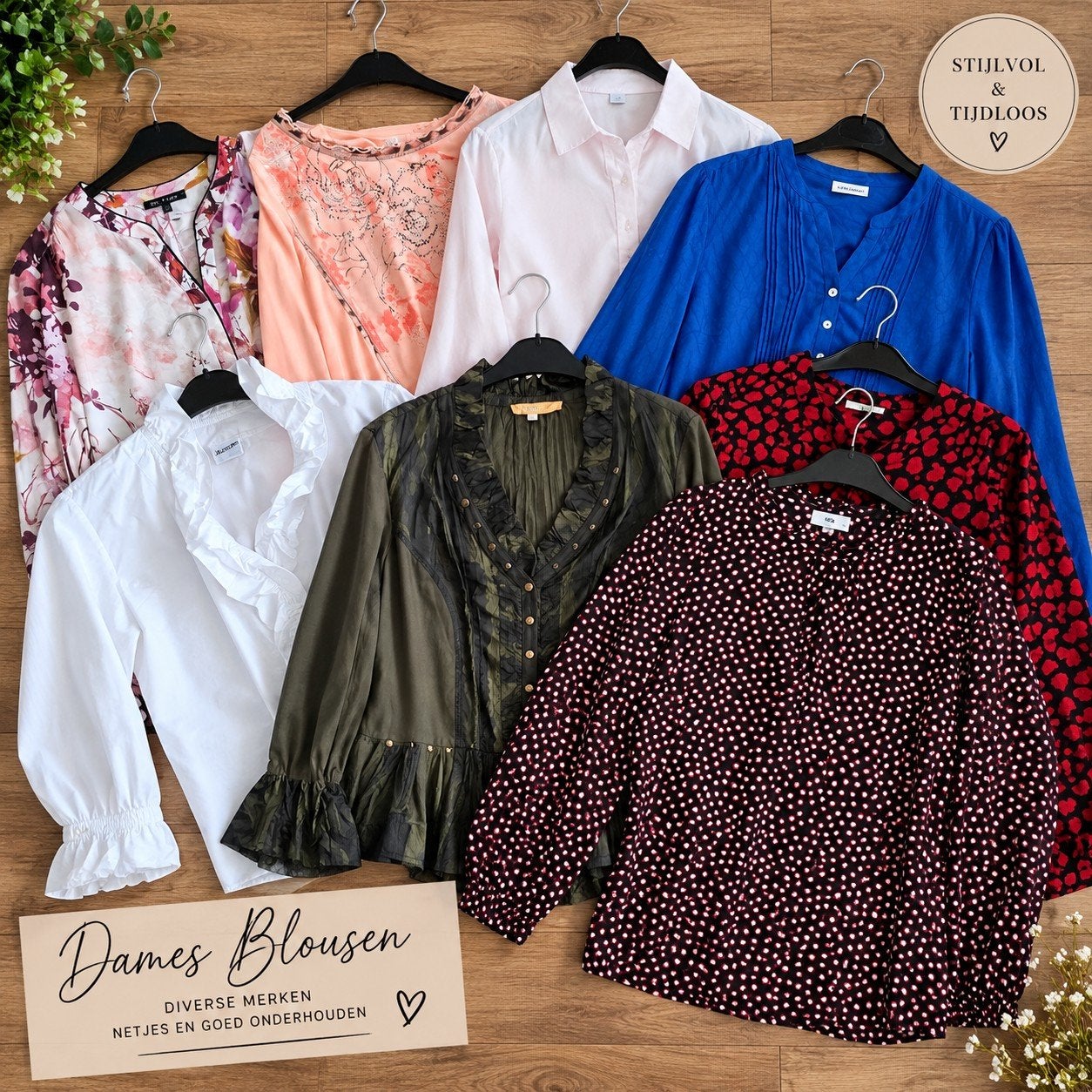 8 Damesblouses Maat M (40) - Diverse Merken & Stijlen, Kleding | Dames, Maat 38/40 (M), Diverse merken, Zo goed als nieuw, Meerkleurig