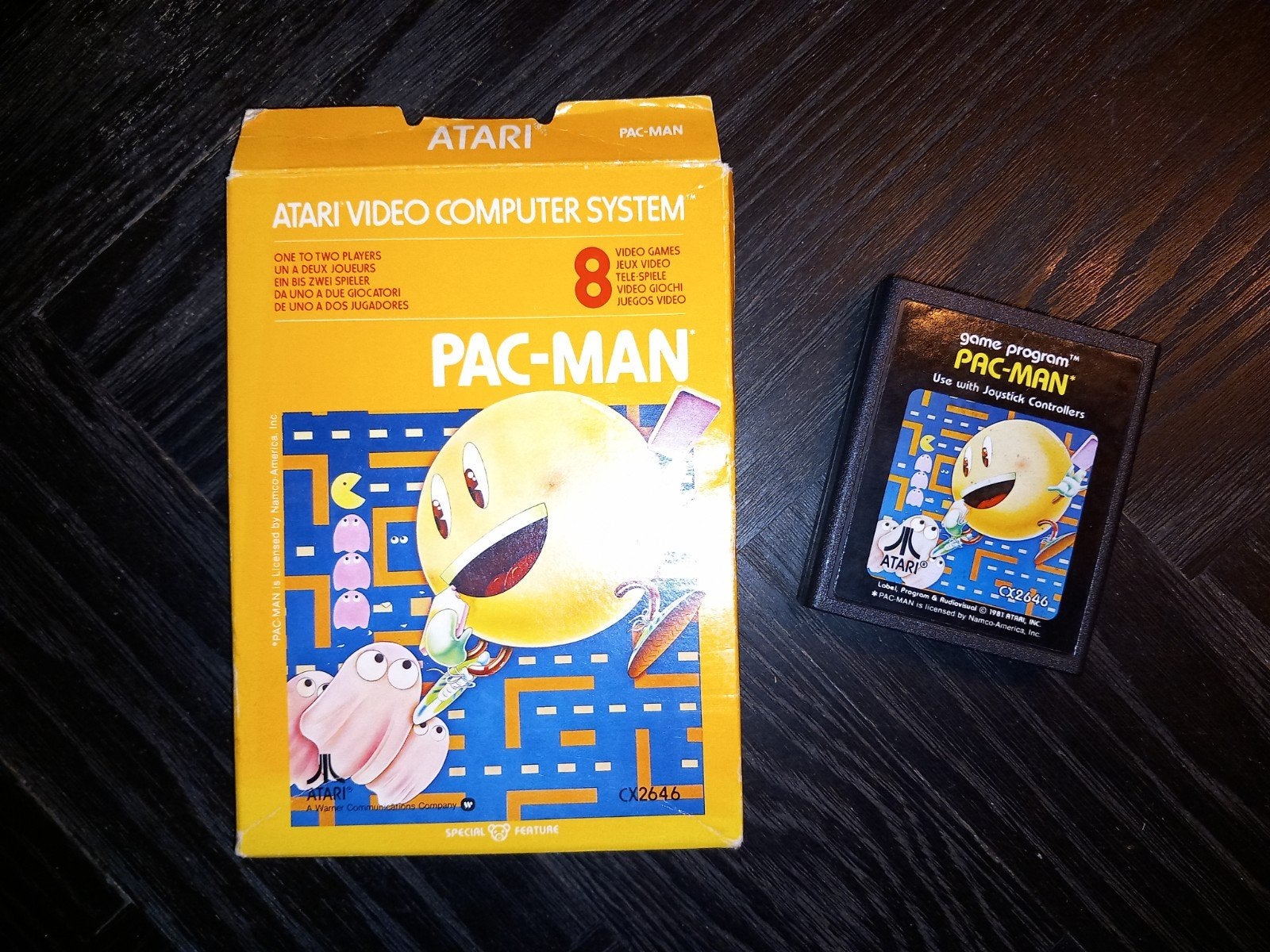 Atari Pac-Man Videogame - Klassieke Arcade Ervaring, Avontuur en Actie, Gebruikt, Atari, Onbekend