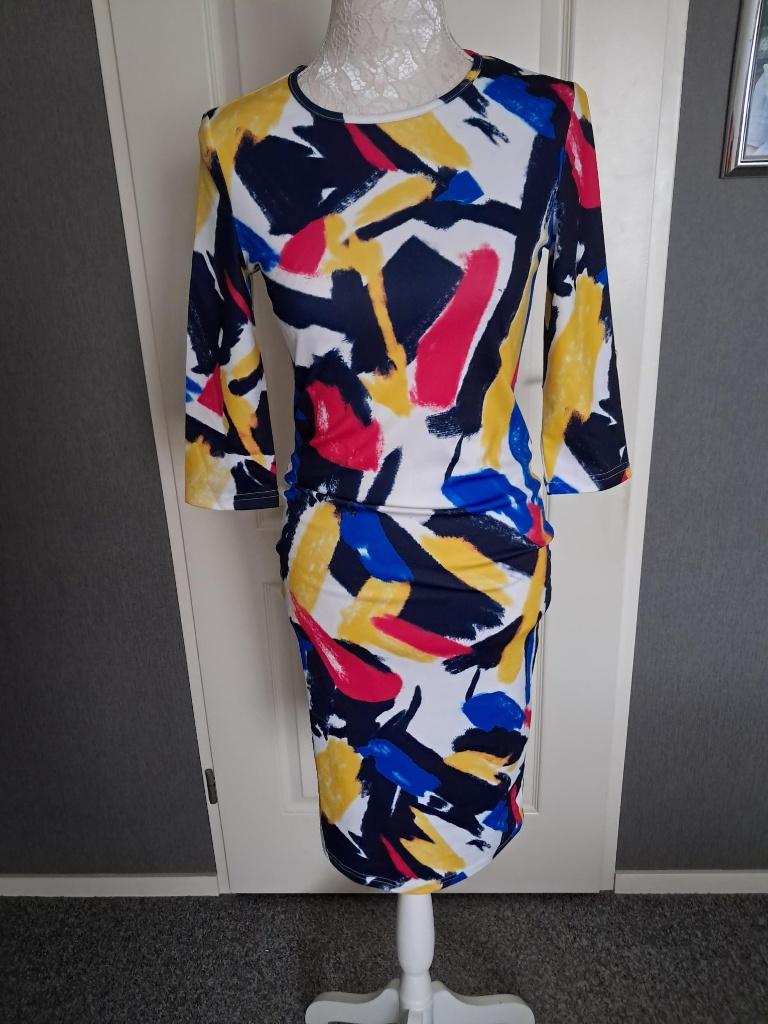 Jurk Shein kleur : Rood Zwart blauw geel Maat: M, Maat 38/40 (M), Overige kleuren, Ophalen of Verzenden, Zo goed als nieuw