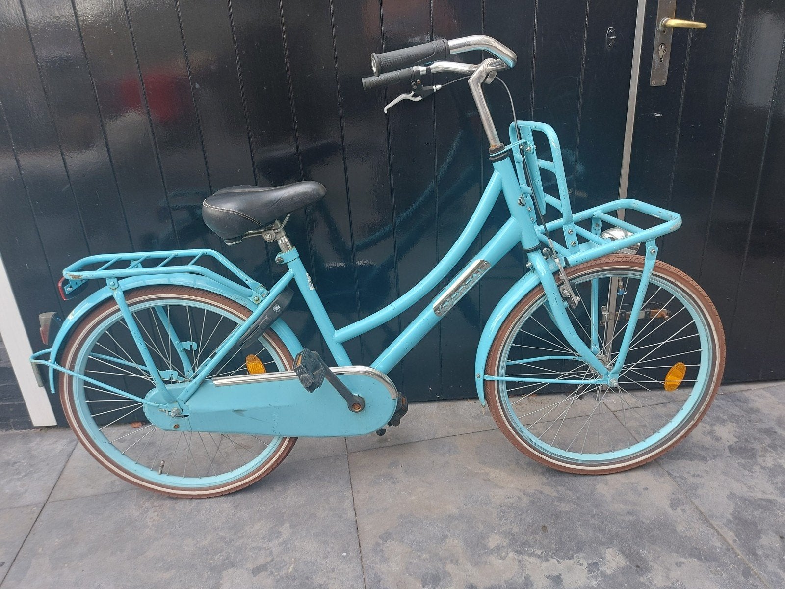 Popal Daily Dutch meisjesfiets - Lichtblauw, Fietsen en Brommers, Terugtraprem, Gebruikt, Handrem, 20 inch
