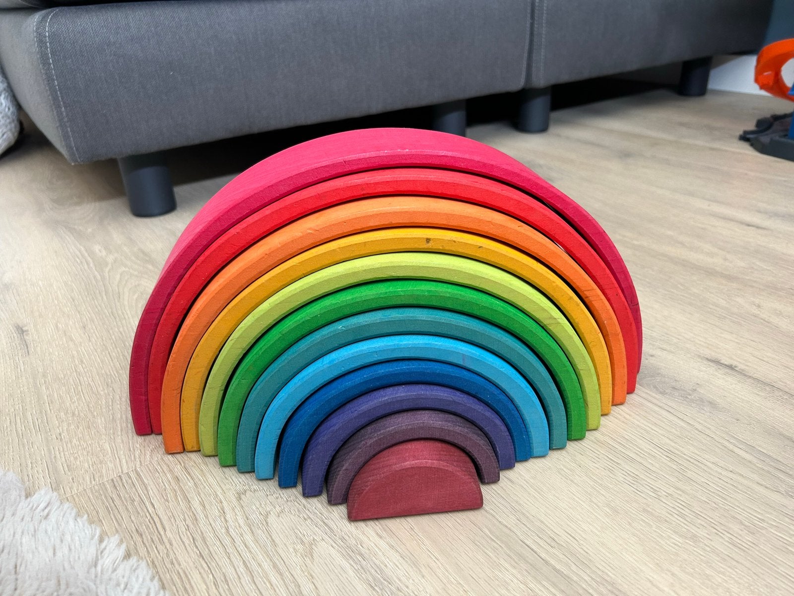 Houten Regenboog Stapeltoren grimm, Ophalen, Zo goed als nieuw, Overige typen